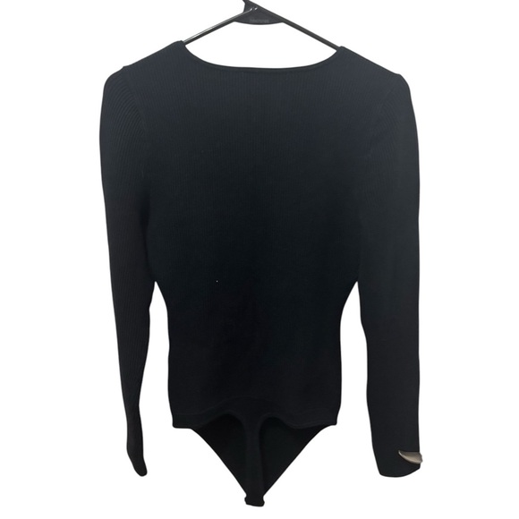 Abercrombie & Fitch Ribbed Black Bodysuit Size Medium - Picture 3 of 6